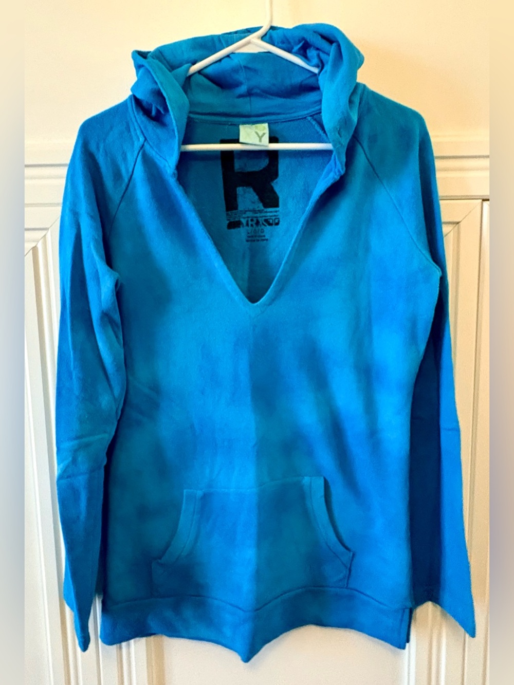 🔵 WOMENS ROXY AQUA TURQUOISE BLUE PULLOVER COVERUP- SIZE LARGE 🔵